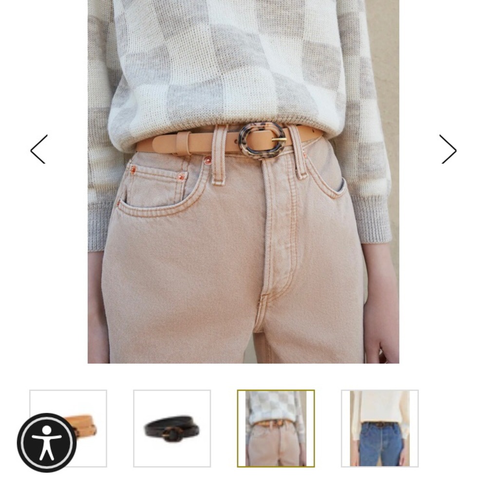 Looking for Loeffler Randal Chris belt in honey with a tortoise buckle, sz m/l